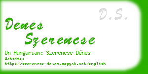 denes szerencse business card
